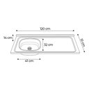 Ver imagem 2 de Pia de Cozinha com Cuba Deslocada Esquerda Ávila 120cm Aço Inox G01 - Mpozenato