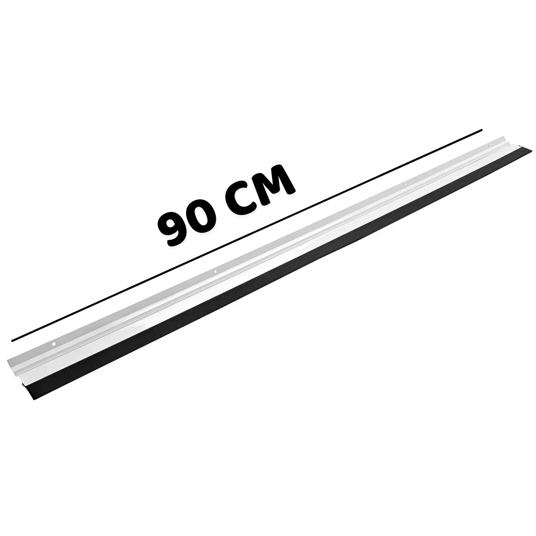 Rodo Vedador Veda Porta Alumínio Borracha Multiuso 90cm Branco - 2
