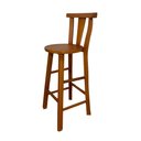 Ver imagem 6 de Banqueta Fixa Alta de Madeira Maciça com Verniz:verniz