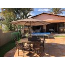 Ver imagem 3 de Ombrelone 3,00m de Diâmetro Bege de Madeira com Base