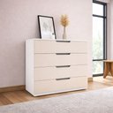 Ver imagem 1 de Cômoda Madri 4 Gavetas Creme/branco - Politorno