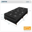 Ver imagem 2 de Cama Box Preta + Colchão Solteiro Salta Liso Espuma D23 88x188x51cm