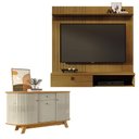 Ver imagem 1 de Estante Home Theater Suspenso Íris Cumaru com Aparador para Sala Buffet Monza Cumaru Opala - Madetec