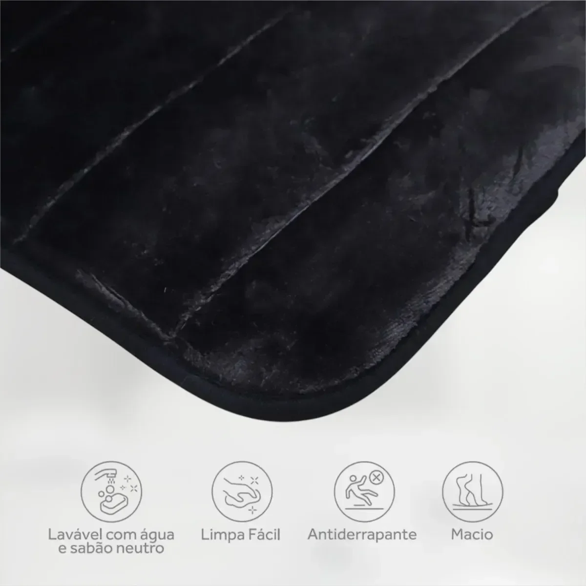 Tapete Nuvem 50x70cm Antiderrapante Banheiro Absorção Rápida Macio Confortavel para Saida de Box Kap - 2