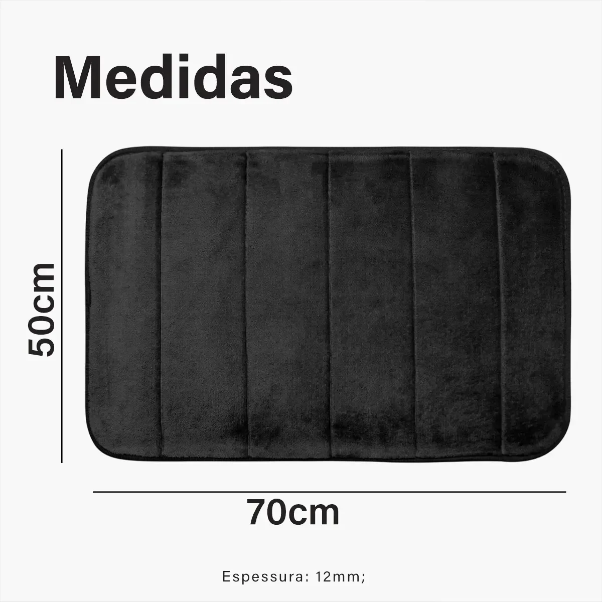 Tapete Nuvem 50x70cm Antiderrapante Banheiro Absorção Rápida Macio Confortavel para Saida de Box Kap - 3