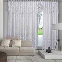 Ver imagem 5 de Cortina Renda Roseiral Sala Branco 3,00x1,80 C/ Bando