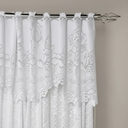 Ver imagem 6 de Cortina Renda Roseiral Sala Branco 3,00x1,80 c/ Bando