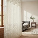 Ver imagem 4 de Cortina Renda Roseiral Sala Branco 3,00x1,80 c/ Bando