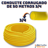 Conduite Corrugado 3/4 50 Metros Eletroduto Amarelo - 2