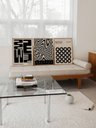 Ver imagem 1 de Kit 3 Quadros Decorativos Bauhaus Preto e Branco Minimalista No2 - Moldura Preta