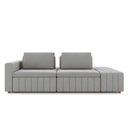 Ver imagem 5 de Sofá Ilha com Encosto e Almofadas Móveis Olimpo 245cm Modulado Veludo Cinza G45 - Gran Belo