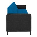 Ver imagem 6 de Sofá Living Decorativo Houston 2 Lugares 200cm Pés em Metal Veludo/ Pu Azul/ Preto G33 - Gran Belo