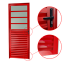 Ver imagem 2 de Porta de Cozinha Alumínio 80 Dir L25 V.Boreal Vermelho Brimak