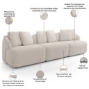 Ver imagem 3 de Sofá 4 Lugares para Sala de Estar Living 288cm Arlo F04 Bouclê Bege - Lyam Decor
