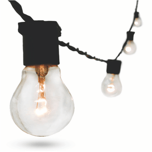 Cordão de Luz Preto 5mt c/10 soquete E27 Cabo 1,5mm Starlux