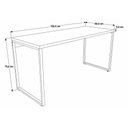 Ver imagem 3 de Mesa Office 150X60X75Cm Preto Ônix / Est.Preta