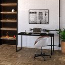 Ver imagem 5 de Mesa Office 150X60X75Cm Preto Ônix / Est.Preta