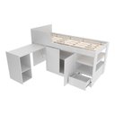Ver imagem 4 de Cama Solteiro Com Escrivaninha Para Colchão 88 X 188Cm Multimóveis Vcr35067 Branco Branco
