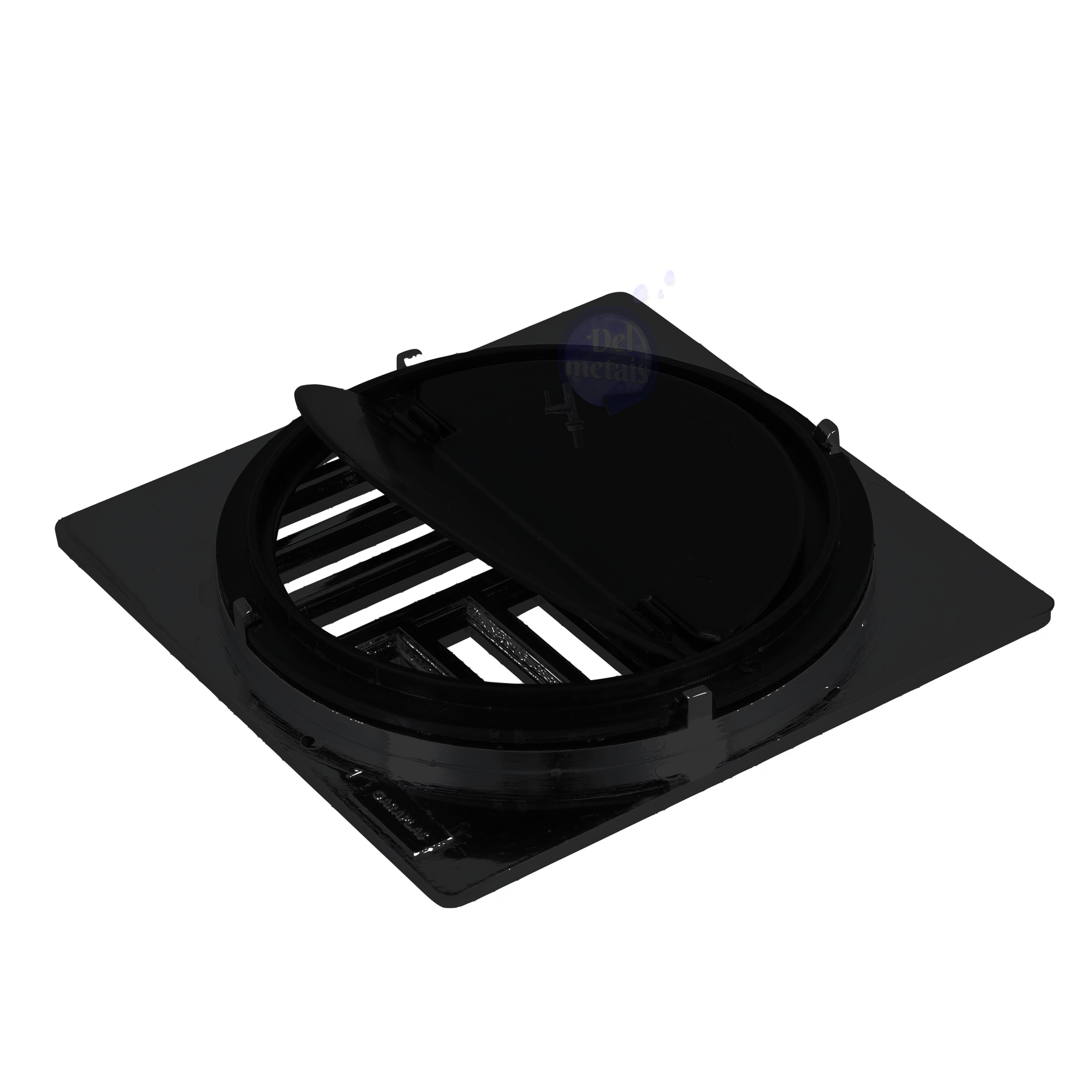 Grelha para Ralo 90mm Fechamento Automático Abs Del Metais Black - 4