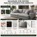 Ver imagem 4 de Sofá Retrátil Reclinável Luxury 2,40m Molas Ensacadas Boucle - Cinza