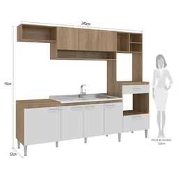 Cozinha Compacta Modulada 8 Portas 1 Gaveta Inova  - 2