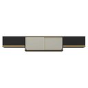 Ver imagem 1 de Kit 3 Armários de Cozinha Aéreos 4 Portas Veneza Multimóveis Mp2152 Preto/dourado