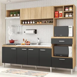 Cozinha Compacta 8 Portas 1 Gaveta Inova  - 1
