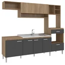 Ver imagem 3 de Cozinha Compacta 8 Portas 1 Gaveta Inova Yescasa