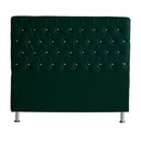 Ver imagem 1 de Cabeceira de Cama Box Estrela Queen 160 Cm Suede Botão Cristal Verde do Lar Móveis e Decoração