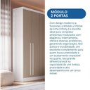 Ver imagem 7 de Guarda-Roupa Modulado 2 Portas com Prateleiras Infinity Branco/Duna