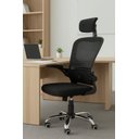 Ver imagem 3 de Cadeira de Escritório Ergonômica com Ajuste de Lombar e Apoio de Cabeça em Tecido Mesh