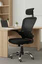 Ver imagem 3 de Cadeira de Escritório Ergonômica com Ajuste de Lombar e Apoio de Cabeça em Tecido Mesh