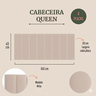 Cabeceira Queen Modulada Estofada para Cama Box 20cm X 45cm - Courino Off White - 4