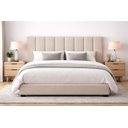 Ver imagem 1 de Cabeceira Queen Modulada Estofada para Cama Box 20cm X 45cm - Courino Off White