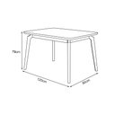 Ver imagem 5 de Mesa Jantar Luxo Jade 120x90cm Off White com 4 Cadeiras Estofadas em Couro Pu Caramelo Madeira Maciç