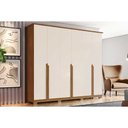 Ver imagem 1 de Guarda Roupa Casal 6 Portas e 6 Gavetas Andréas Nature/Off White - Henn
