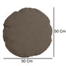 Capa para Almofada Redonda Veludo 50x50cm - 7 Decor Marrom - 4