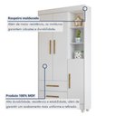 Ver imagem 7 de Guarda Roupa Infantil 100% MDF Flocos 3 Portas 2 Gavetas