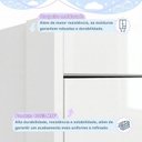 Ver imagem 5 de Guarda Roupa Infantil 100% MDF Flocos 3 Portas 2 Gavetas Branco/Flex Color/Ypê