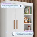 Ver imagem 7 de Guarda Roupa Infantil 100% MDF Flocos 3 Portas 2 Gavetas Branco/Flex Color/Ypê