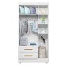 Guarda Roupa Infantil 100% MDF Flocos 3 Portas 2 Gavetas - 3