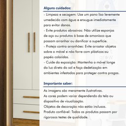 Guarda Roupa Infantil 100% MDF Flocos 3 Portas 2 Gavetas - 9 Guarda Roupa Infantil 100% MDF Flocos 3 Portas 2 Gavetas - 9