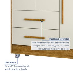 Guarda Roupa Infantil 100% MDF Flocos 3 Portas 2 Gavetas - 2 Guarda Roupa Infantil 100% MDF Flocos 3 Portas 2 Gavetas - 2