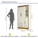 Ver imagem 7 de Guarda Roupa Infantil 100% MDF Flocos 3 Portas 2 Gavetas