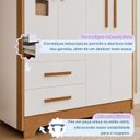 Ver imagem 5 de Guarda Roupa de Bebê 100% MDF 4 Portas 2 Gavetas Fly Branco/Flex Color/Ypê