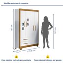 Ver mais imagens de Guarda Roupa de Bebê 100% MDF 4 Portas 2 Gavetas Fly