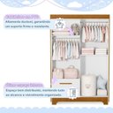Ver imagem 7 de Guarda Roupa de Bebê 100% MDF 4 Portas 2 Gavetas Fly Branco/Flex Color/Ypê