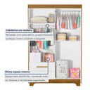 Ver imagem 6 de Guarda Roupa de Bebê 100% MDF 4 Portas 2 Gavetas Fly
