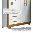 Ver imagem 3 de Guarda Roupa de Bebê 100% MDF 4 Portas 2 Gavetas Fly