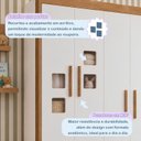 Ver imagem 4 de Guarda Roupa de Bebê 100% MDF 4 Portas 2 Gavetas Fly Branco/Flex Color/Ypê